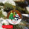 Baby Panda Merry Christmas Ornament, Personalized Panda Baby Ornament 2026, Animal Themed Ceramic Ornament, Customized Panda Lovers Xmas Ornament with Name & Text, Gifts for Baby Boys Girls view 4