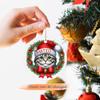 American Curl Wreath Ornament, Customized American Curl Ornament with Name, Personalized Cat Ornament Christmas 2026, American Curl Keepsake Ornament, Gifts for Men Women, American Curl Xmas Ornament view 2