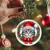 American Curl Wreath Ornament, Customized American Curl Ornament with Name, Personalized Cat Ornament Christmas 2026, American Curl Keepsake Ornament, Gifts for Men Women, American Curl Xmas Ornament view 4