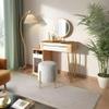 XOBRJQZ Makeup Vanity Desk with Mirror and Lights, 3 Lighting Modes, Dressing Table with Drawers & Cabinet, Glass Top Vanity Table with Charging Station, Small Vanity Table for Bedroom with Storage view 2