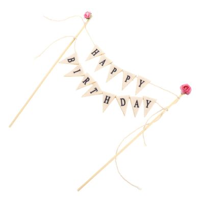 CHILDWEET Happy Birthday Cake Topper Elegant Cake Picks for Birthday Parties Reusable Decoration Versatile Dessert Toppers for Celebrations