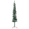 Slim Artificial Half Christmas Tree with Stand Green 6 ft,Half Christmas Tree with 246 Tips SpaceSaving and Economical for Small Spaces Holiday Decorations, Christmas Decor Trees view 3