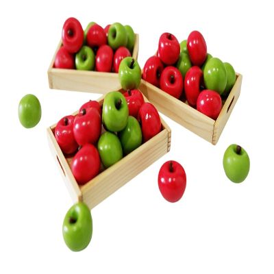1shopforyou 20 pcs Mixed Apple Fruits Simulation Size 1.4 x1.4 cm in Home Kitchen Party Home Dcor Made of Clay Material Size S
