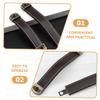 QUMIIRITY 6pcs Leather Drawer Pulls and Cabinet Handles Easy to Install Vintage Style for Kitchen Bathroom Dresser and Living Room Furniture Comfortable Touch and Wide Application view 4