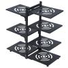 Pots and Pans Organizer Under Cabinet, 4 Tire Adjustable Kitchen Cabinet Organizer Rack, Heavy Duty Backing Sheet Rack, Pot/Pan Rack for Cabinet Pantry Storage Organizer Black view 1