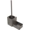 IWOWHERO Wall-mounted Toilet Brush Holder with Drip Tray Sturdy Bathroom Storage Rack for Cleaning Tools Space-saving Organizer for Toiletries and Accessories Stylish Finish view 1