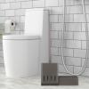 IWOWHERO Wall-mounted Toilet Brush Holder with Drip Tray Sturdy Bathroom Storage Rack for Cleaning Tools Space-saving Organizer for Toiletries and Accessories Stylish Finish view 3
