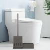 IWOWHERO Wall-mounted Toilet Brush Holder with Drip Tray Sturdy Bathroom Storage Rack for Cleaning Tools Space-saving Organizer for Toiletries and Accessories Stylish Finish view 4