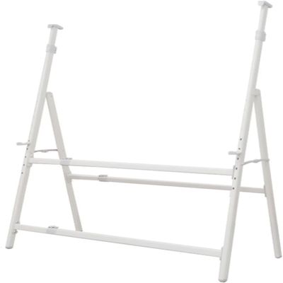 JKSVTF Whiteboard Stand Easel Foldable White Metal Stand,Height Adjustable,for Large Dry Erase Board,Chalkboard,Stand Only