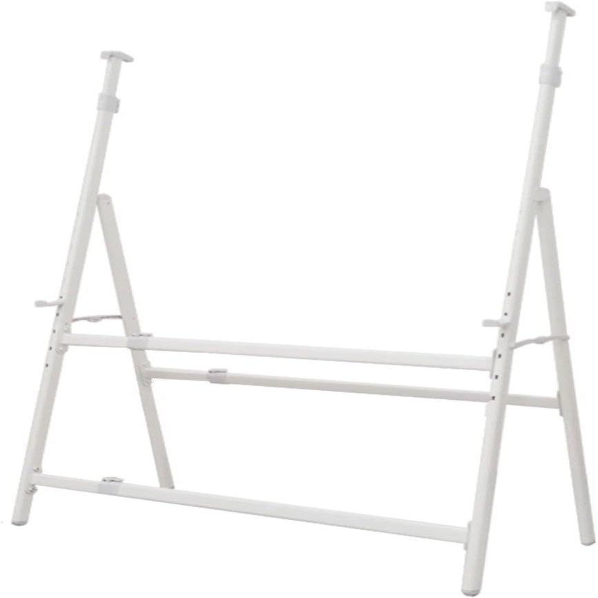 JKSVTF Whiteboard Stand Easel Foldable White Metal Stand,Height Adjustable,for Large Dry Erase Board,Chalkboard,Stand Only