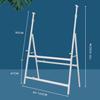 JKSVTF Whiteboard Stand Easel Foldable White Metal Stand,Height Adjustable,for Large Dry Erase Board,Chalkboard,Stand Only view 2