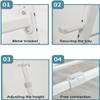 JKSVTF Whiteboard Stand Easel Foldable White Metal Stand,Height Adjustable,for Large Dry Erase Board,Chalkboard,Stand Only view 4