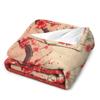 HDESDIS Flower Tree Throw Blanket, Soft Cozy Warm Japanese Cherry Floral Moon Background Flannel Blankets for Sofa Couch Bed, 50x70 Inch view 3