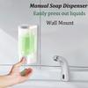 RUJHGL Farmhouse Manual Soap Dispenser Wall Mount Bathroom Soap Dispenser 8.8Oz/260Ml Refillable Liquid Bottles Lotion Dispensers Soap Pump Pump Bottle view 3