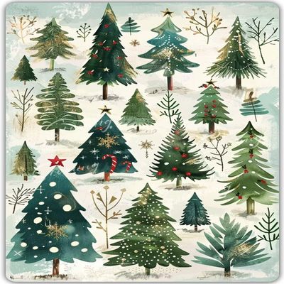 Sroaung Merry Christmas Wall Art Canvas Unframed Christmas Tree Modern Print Posters Vintage Canvas Paintings Winter Decor Wall Decor For Cafe Farm Bedroom Bathroom Theater Unframed 16x20 Inch