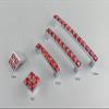 SOSODBBM Crystal Glass Red Diamond Furniture Handles Sliding Door Drawer Wardrobe Kitchen Cabinets Cupboard Dresser Pulls 2Pcs(16mm) view 2