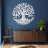 Yemwot Metal Tree of Life Wall Decor, Circle of Life Metal Tree Wall Art, Branch Art, Spiritual Decor, Modern Sculpture Decoration, Living Room Bedroom (White-Tree 4, 18"x 18"| 47x47cm) view 1