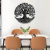 Yemwot Metal Tree of Life Wall Decor, Circle of Life Metal Tree Wall Art, Branch Art, Spiritual Decor, Modern Sculpture Decoration, Living Room Bedroom (White-Tree 4, 18"x 18"| 47x47cm) view 3