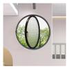 Round Window Central Axis Rotating Window, 360  Around Tempered Glass House Window Indoor Aluminum Alloy Windows Creative Privacy Glass for Attic, Kitchen, Study, Bedroom(Black-C,80cm/31.5in) view 1
