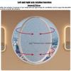 Round Window Central Axis Rotating Window, 360  Around Tempered Glass House Window Indoor Aluminum Alloy Windows Creative Privacy Glass for Attic, Kitchen, Study, Bedroom(Black-C,80cm/31.5in) view 2