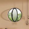 Round Window Central Axis Rotating Window, 360  Around Tempered Glass House Window Indoor Aluminum Alloy Windows Creative Privacy Glass for Attic, Kitchen, Study, Bedroom(Black-C,80cm/31.5in) view 4