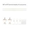 Rydenia 5/8" Single Curtain Rod with Royale Finials (Weathered White, 48''-84'') view 2