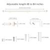 Rydenia 5/8" Single Curtain Rod with Royale Finials (Weathered White, 48''-84'') view 3