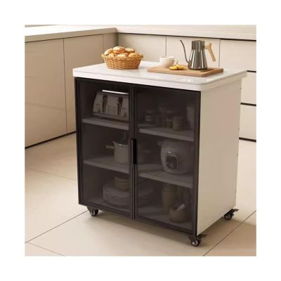 yanzhuen001 Kitchen Mobile Shelf, Kitchen Storage Cabinet Cutting Table Multifunctional Operating Table Household Storage Rack Storage Cabinet Movable Island Table,Cart