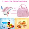 Bluboon Lunch Box for Women Cute Lunch Bag Reusable Insulated Lunch Bags Large Capacity Lunchbox Cooler for Work Picnic or Travel view 3