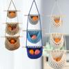GRIRIW Tiered Fruit and Vegetable Storage Basket Wall-mounted Kitchen Hanging Basket Pantry Organization Decorative Fruit Organizer for Friends and Family view 3