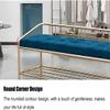 DBZRRKHDC Shoe Storage Bench Entryway Furniture Hallway Shoe Bench with Storage Space Metal Frame Entryway Shoe Stool with Back, for Entryway, Living Room, Bedroom(Dark Blue) view 4