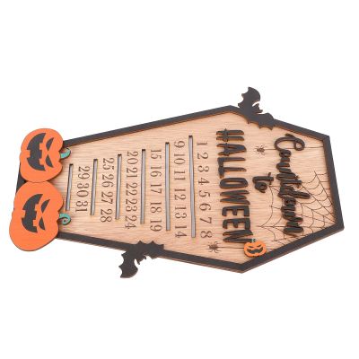 Wooden Halloween Advent Calendar Countdown Blocks Spooky Decor for Home, Classroom & Party Reusable Wooden Ornament with 24 Numbered Cubes