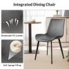 Aimerive Modern Dining Chairs Set of 6, PU Leather Dining Room Chairs, Upholstered Kitchen Chairs with Ergonomic Backrest & Sturdy Metal Legs, Perfect for Dining Room, Living Room, Grey view 4