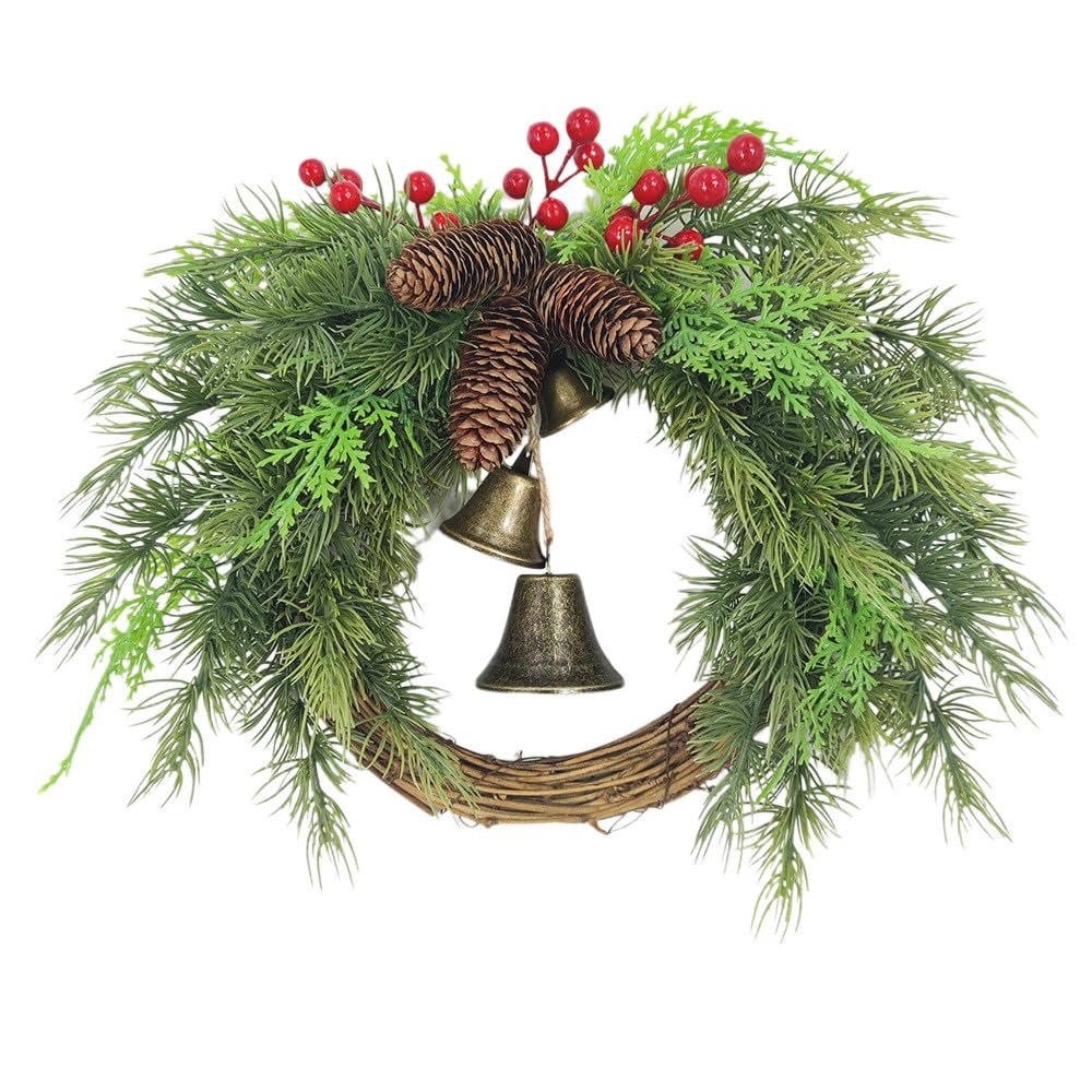 2024 Christmas Wreath for Front Door Farmhouse Garland Garland Door Hanging Stick Wreaths for Front Door Christmas Wreath Home Wall Wedding Festival Farmhouse Holiday Spring Door Wreath