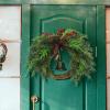 2024 Christmas Wreath for Front Door Farmhouse Garland Garland Door Hanging Stick Wreaths for Front Door Christmas Wreath Home Wall Wedding Festival Farmhouse Holiday Spring Door Wreath view 3