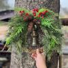 2024 Christmas Wreath for Front Door Farmhouse Garland Garland Door Hanging Stick Wreaths for Front Door Christmas Wreath Home Wall Wedding Festival Farmhouse Holiday Spring Door Wreath view 4