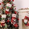 witfox Personalized Christmas Stockings - 3D Custom Name Family Christmas Stockings, 18" Embroidered Burlap Xmas Stocking, Personalized Stockings for Fireplace Christmas Holiday Party Decor - 4Pack view 2