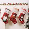witfox Personalized Christmas Stockings - 3D Custom Name Family Christmas Stockings, 18" Embroidered Burlap Xmas Stocking, Personalized Stockings for Fireplace Christmas Holiday Party Decor - 4Pack view 3