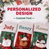 witfox Personalized Christmas Stockings - 3D Custom Name Family Christmas Stockings, 18" Embroidered Burlap Xmas Stocking, Personalized Stockings for Fireplace Christmas Holiday Party Decor - 4Pack view 4