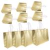SECFOU 10pcs Reusable Cloth Tote Bags Printed Folding Non-woven Storage Bags for Festivals and Clothes Favors view 1