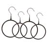Levemolo 4pcs Scarf Hanger Lightweight Metal Ring Tie Organizer for Scarves Ties and Belts and Construction Space Saving Accessory Storage view 1