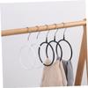Levemolo 4pcs Scarf Hanger Lightweight Metal Ring Tie Organizer for Scarves Ties and Belts and Construction Space Saving Accessory Storage view 4