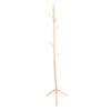 HONMEET 1pc Wooden Stand Coat Hanger Detachable Clothes Rack Hooks for Entryway Living Room Bedroom Versatile Hat and Coat Stand Artistic Design Oak view 1
