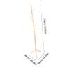 HONMEET 1pc Wooden Stand Coat Hanger Detachable Clothes Rack Hooks for Entryway Living Room Bedroom Versatile Hat and Coat Stand Artistic Design Oak view 3