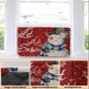 Christmas Snowman Indoor Air Conditioner Cover for Window Units, White Snowflake Retro Bird Red Flower Double Insulation Adjustable Waterproof Indoor AC Cover with Elastic Straps 17" x 13" x 3.5" view 3