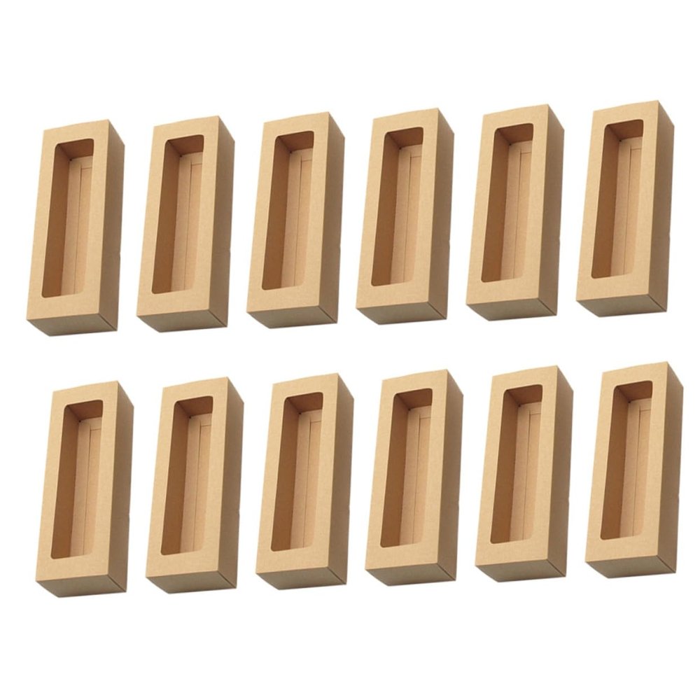 MUCKLILY Mooncake Box Window Paper Storage Cases for Biscuits Baking Macarons Cake Packaging