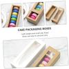 MUCKLILY Mooncake Box Window Paper Storage Cases for Biscuits Baking Macarons Cake Packaging view 2