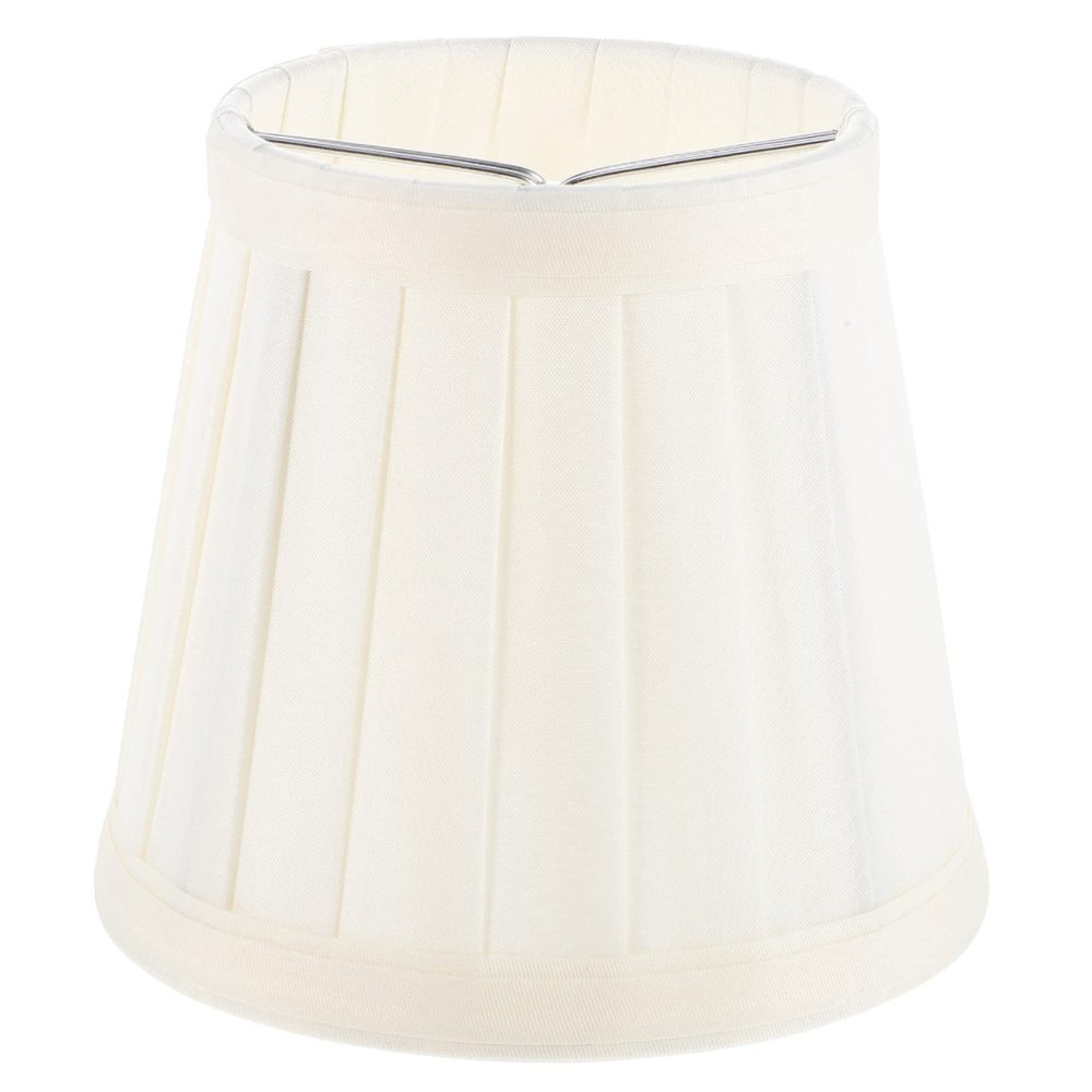 JEWEDECO Elegant Pleated Cloth Lamp Shade for European Style Ceiling Light Easy Install Sturdy Design for Home Hotel and Bedroom Decor Soft Beige