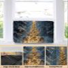 Christmas Indoor Air Conditioner Cover for Window Units, Winter Snowy Shining Tree Reindeer Forest Gift Double Insulation Adjustable Waterproof Indoor AC Cover with Elastic Straps 21" x 15" x 3.5" view 3