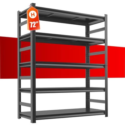 BEESTMUEBLE Heavy Duty 5-Tier Garage Storage Shelves 3000 LBS Weight Capacity Adjustable Metal Shelving Unit Utility Shelf for Warehouse, Basement